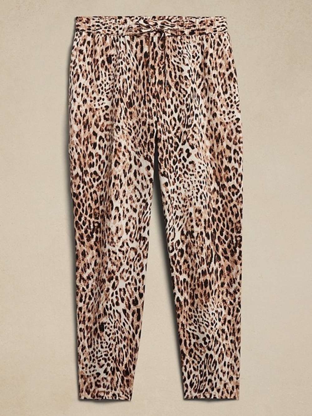Banana Republic SLIM TENCEL™ PANT Leopard Print Pull-On, Size M, Great Condition